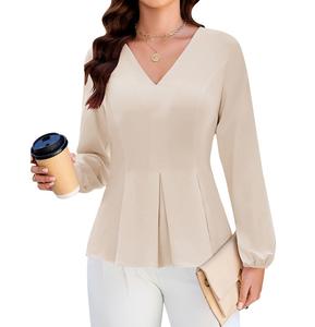 Blooming Jelly Womens Dressy Casual Peplum  Tops Ladies Business Casual Blouses Long Sleeve Dress Shirts 2025  #outdoorfun