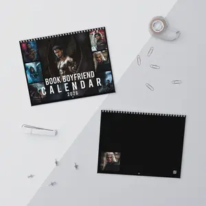 [Arrives After Christmas & New Year] 2026 Book Boyfriends Art Yearly Wall Calendar Monthly, KMH Throne Of Glass Art Sjmaas Merch Book Lover 2026 Calendar