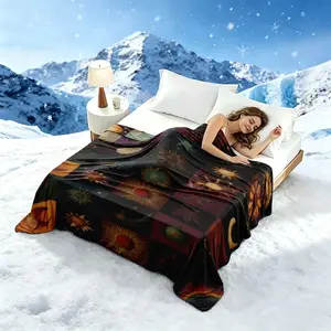Digital-print double-layer cooling blanket: ultra-soft, cool, skin-friendly, breathable, comfortable, lightweight, and designed for natural cooling. Perfect as a summer air-conditioning blanket for bedrooms, sofas, and offices