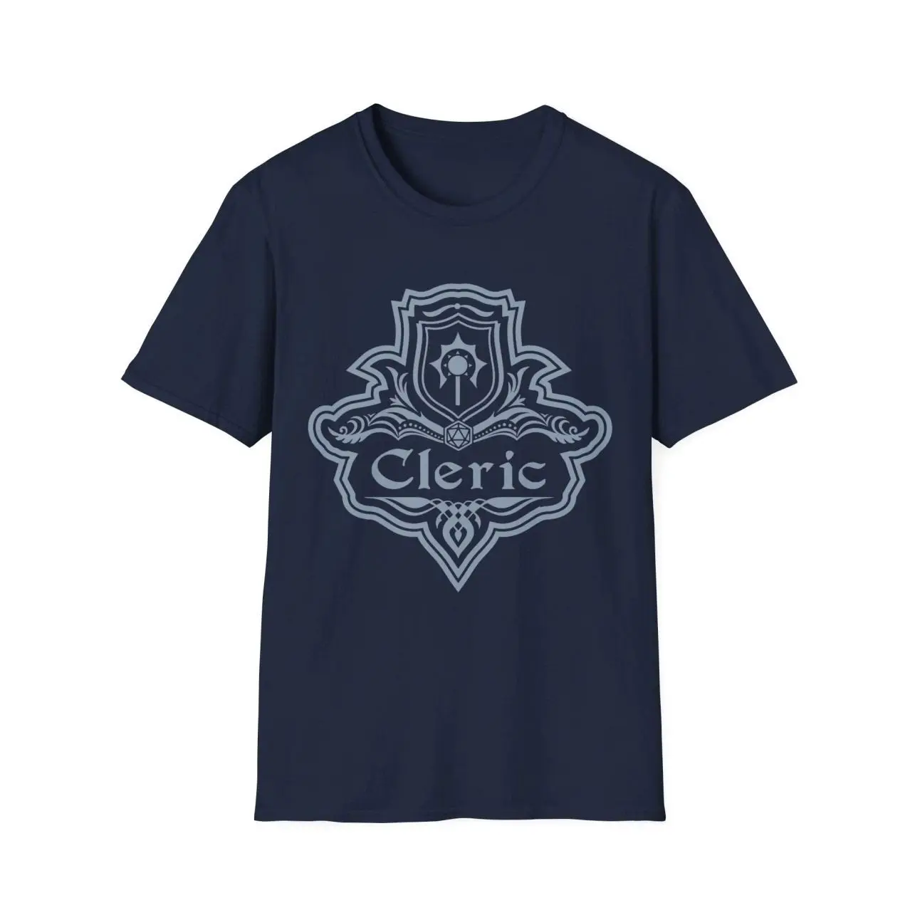 Retro Tabletop RPG D&D DnD Cleric Class Emblem T-Shirt Adventure Tee D20