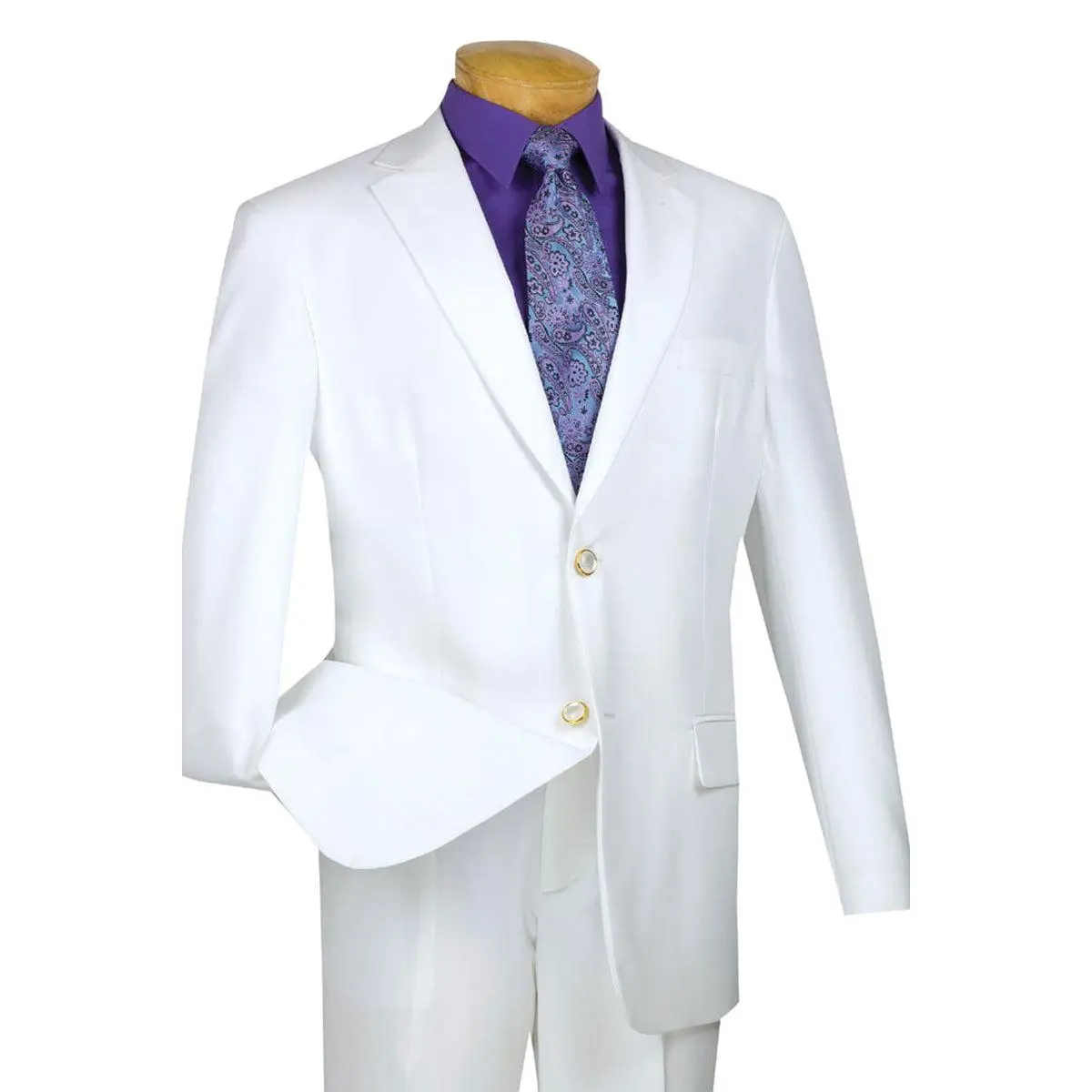 Mens Classic Fit Poplin Club Sport Coat Blazer in White