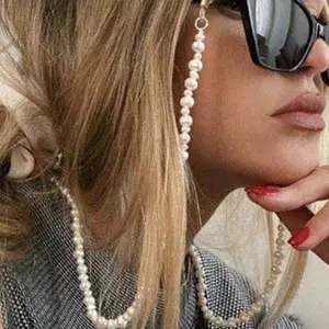 2020 Chic irregular imitation pearl glasses chain hanging neck Chain glasses rope lanyards sunglasses accessories