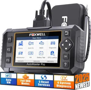 FOXWELL NT614 Elite OBD2 Scanner Car Diagnostic Tool with 5 Reset Service, Engine ABS SRS Transmission Code Reader Scan Tool, ABS Bleeding, SAS/EPB/Throttle/Oil Reset, Battery Test, WIFI Update