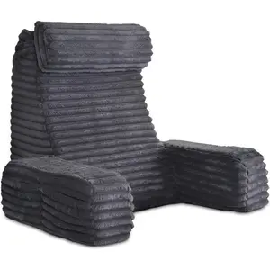 Reading Pillow for Sitting in Bed Adult, XL Back Pillow for Bed Sitting up, Back Support Chair Pillow for Sitting up/Watching TV/Reading/Gaming/Resting/Post Surgery,Dark Grey