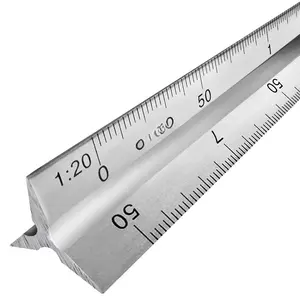 Metric Triangular Engineer Scale Ruler (Proffessional Grade Solid Aluminum) 30 Centimeters Metric Engineering Architectural Mechanical Drafting Ruler - 1:20, 1:25, 1:50 1:75, 1:100, 1:125