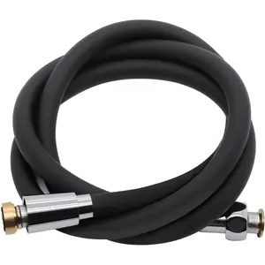 Shower Hose Extra Long, Ultra-Soft Flexible Handheld Shower Hose Replacement, Explosion Proof Anti-Kink Shower Hose Extension for RV Sprayer Bidet Bathing (Black, 59 Inches)