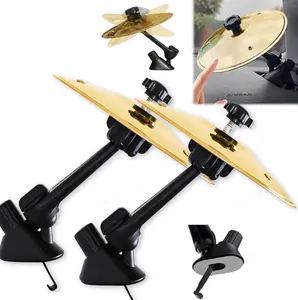 2 Pcs Gold Car Cymbal Air Vent Attachment, Tiny Drumset Splash Cymbal Car Interior Accessory, Cool Creative Decor for Music Fans & Drummers, Universal Vehicle Fit