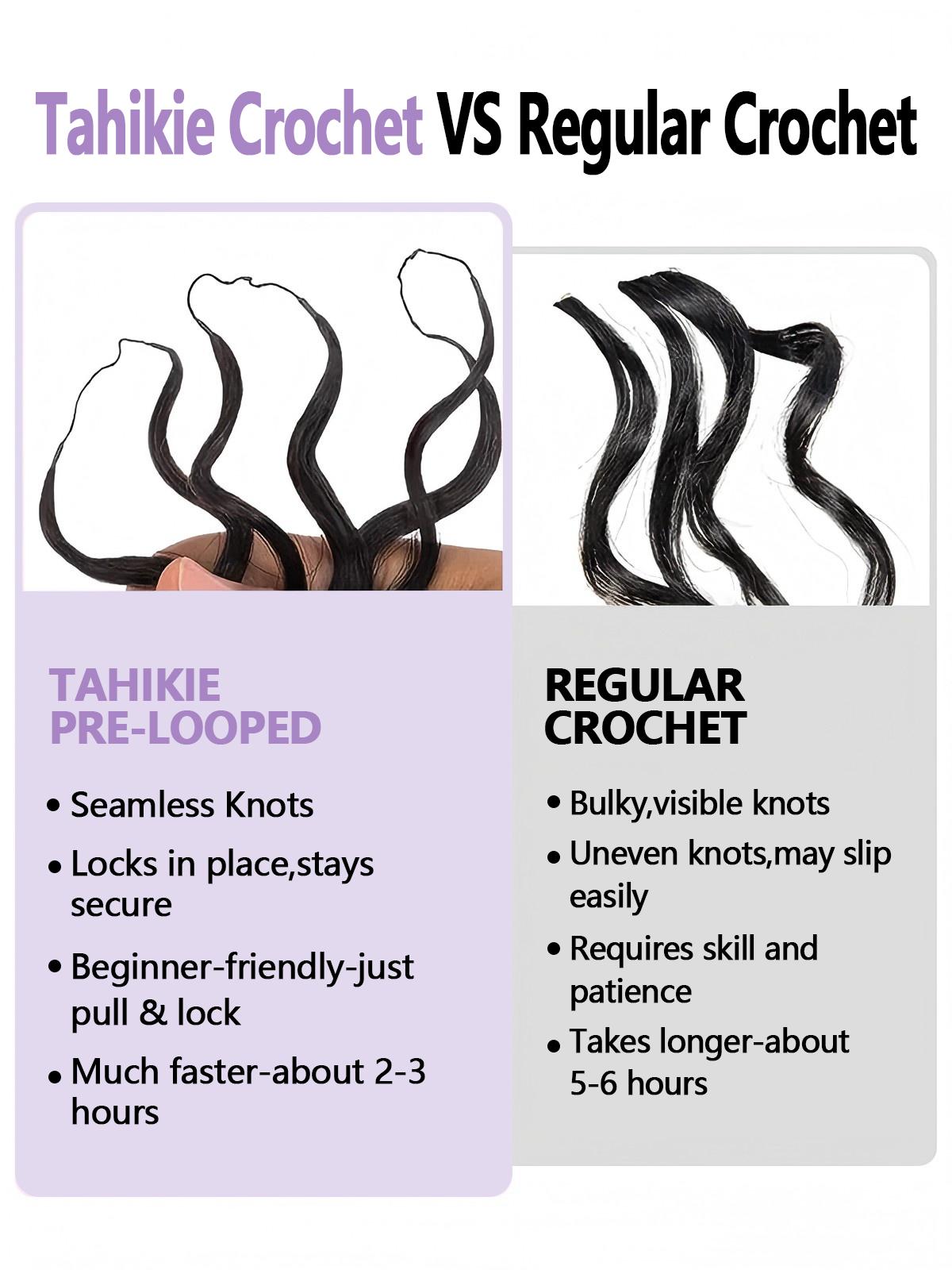 【Knotless Crochet 】Tahikie Burmese Curly Crochet Human Hair For Mircale Knots Human Hair Feather Water Wave Curly  Wave Crocher Human Hair For Miracle Knots  Pre- Separated 50g Recommended #TiktokShopSpringGlowUp #RefreshedLook