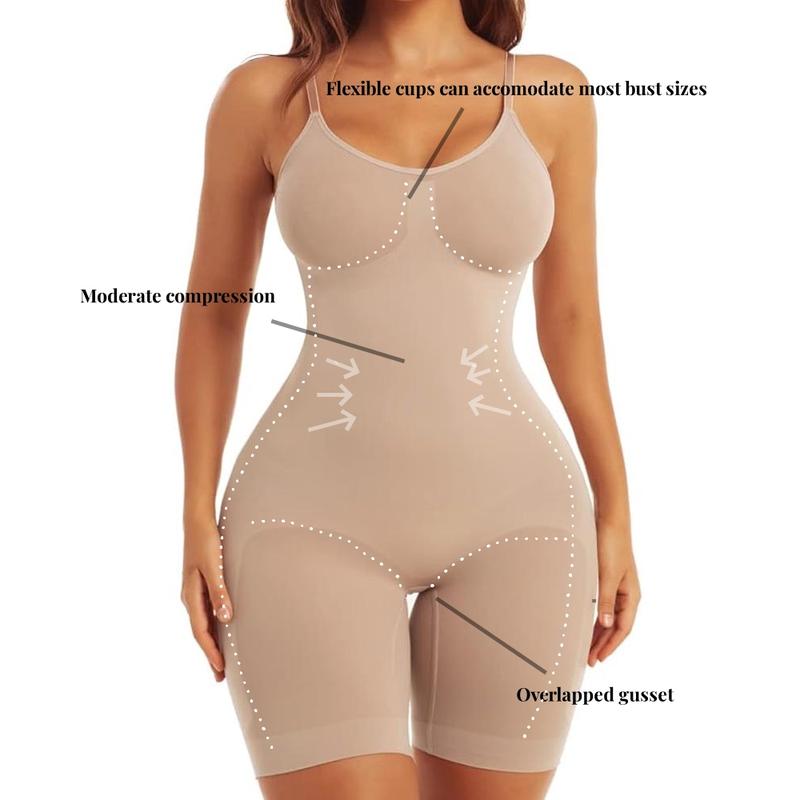 Curvyfaja Women's Seamless Sculpting Bodysuit for Tummy Control and Butt Lifter