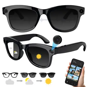 Smart Glasses Support 144 Languages, HD 1080P Smart Glasses, Outdoor Sports Camera, Portable Photo Glasses, Suitable for Cycling and Meetings
