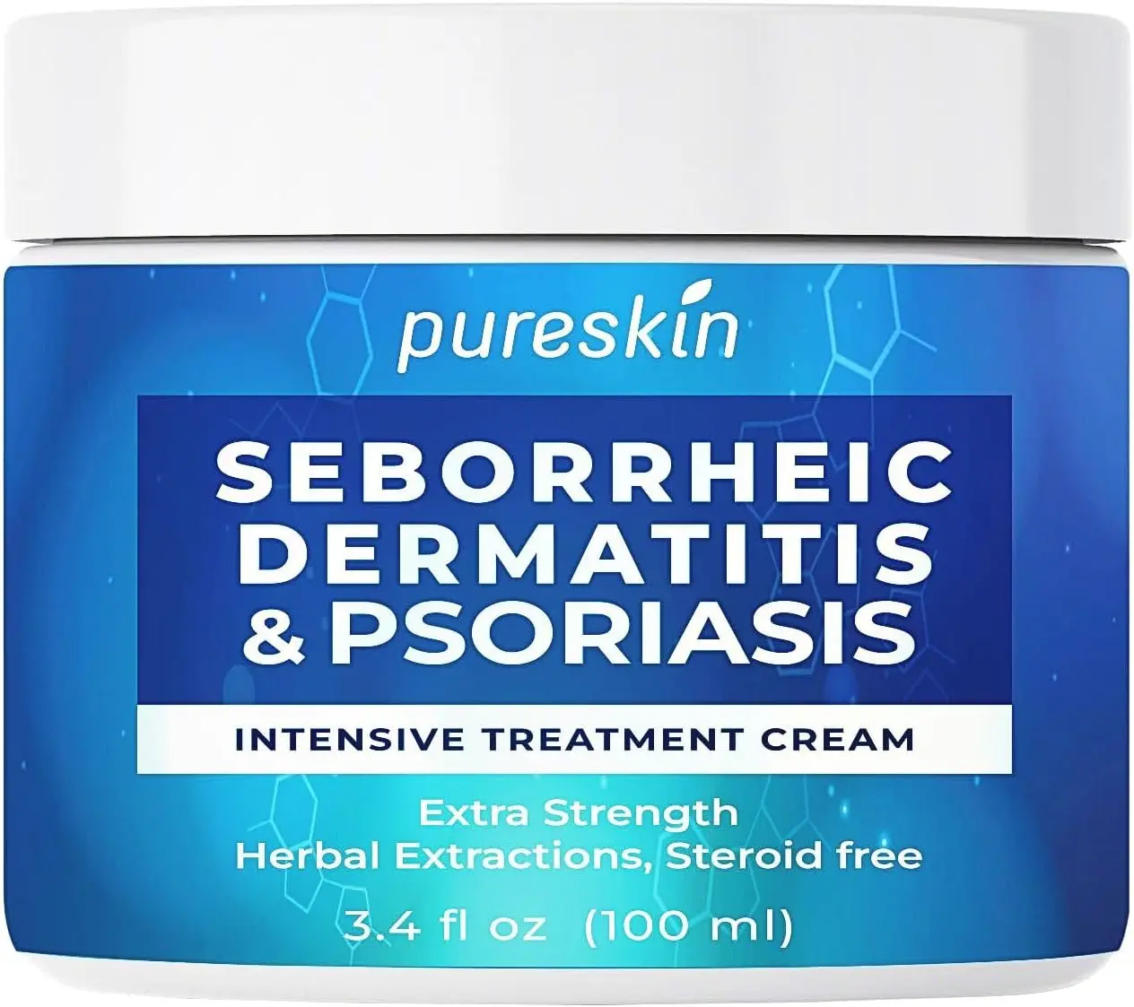 Seborrheic Dermatitis Face Cream: Antifungal Psoriasis Cream - Traditional Herbal Infused - Relief for Flaking Irritated Scalp Skin 3.4 Oz