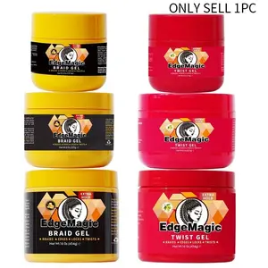 Extra Hold Braid Gel for Edges & Styling, Strong Hold Non Flaking No Residue, Sleek Smooth Finish for Braids Twists Locs Edge Control Frizz Control Hair Styling Gel