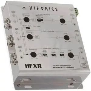 Hifonics HFXR 2/4 Ch 2/3 Way Active Crossover w/Bass Remote 8.5 Volt Line Driver