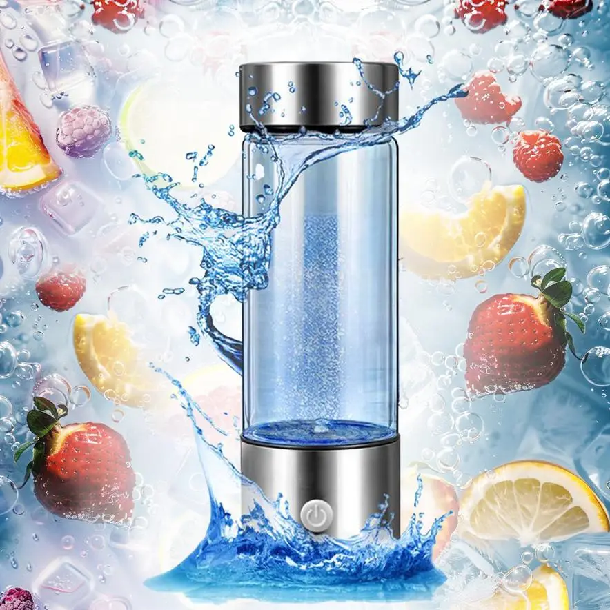 Hydrogen Water Bottle, Hydrogen Water Generator, Water Glass Cup Rich in Hydrogen, Water Bottles for School, Cup for Home School Outdoor Travel