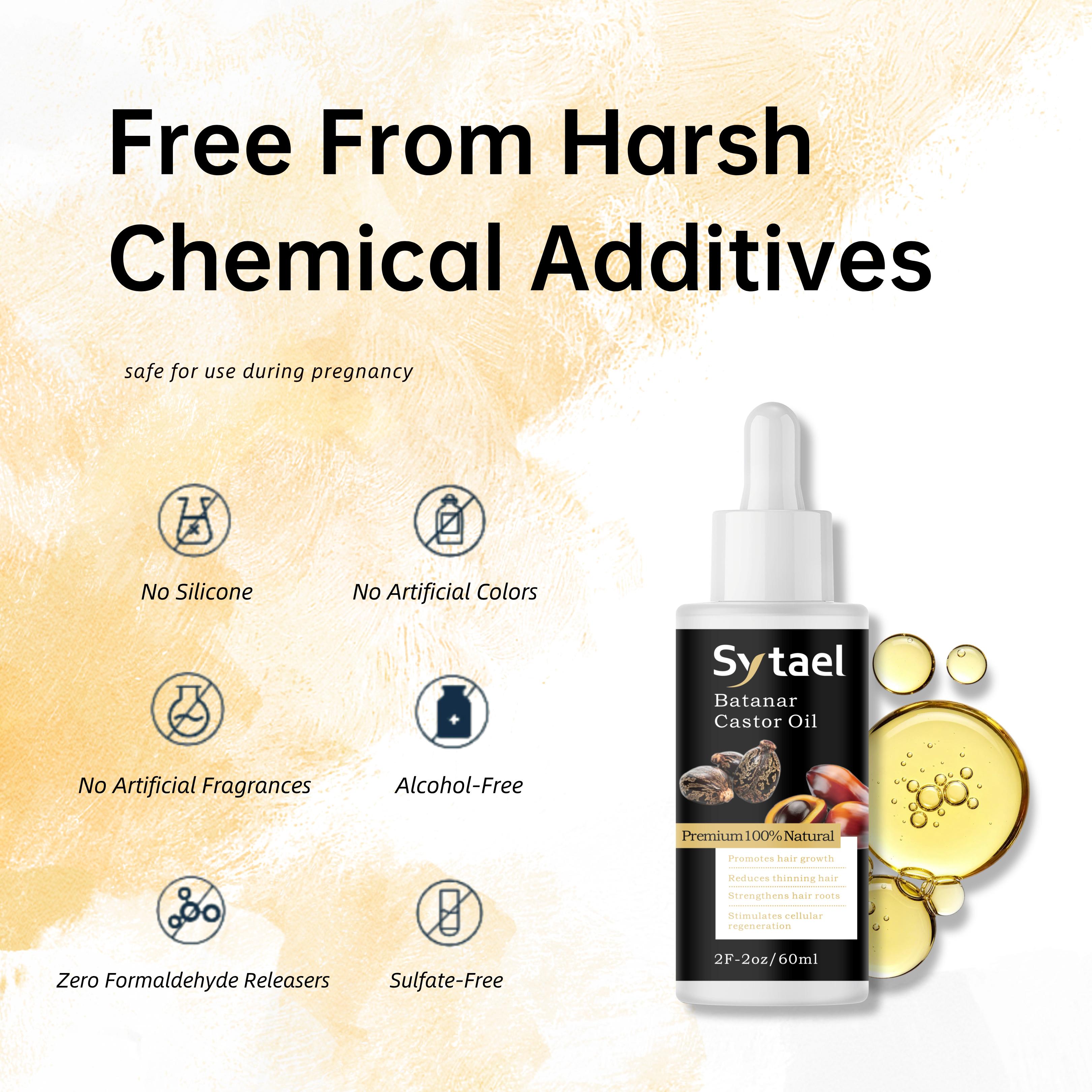 Sytael Batanar Castor Oil is suitable for permed and dyed damaged hair, dry and frizzy hair, dry and itchy scalp, brittle and easily broken hair, naturally curly hair, promoting hair growth, preventing hair loss, repairing and nourishing.