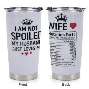 20oz I Am Not Spoiled My Husband Just Loves Me Tumbler   Romantic Gift for Wife   Meaningful Mother's Day Present from Husband   Unique Easter Basket Stuffer for Her