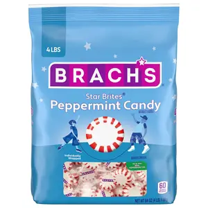 Brach's Star Brites, Candy, Peppermint, Individually Wrapped, Made With Real Peppermint Oil, 4 lbs, 360 ct