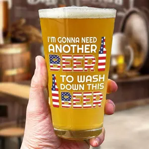 I'm Gonna Need Another Beer To Wash Down This Beer Print wine whiskey glasses, Personalize your handwriting Gifts for couples, Home Decor & Gifts, Funny gift for men and women, Drinkware