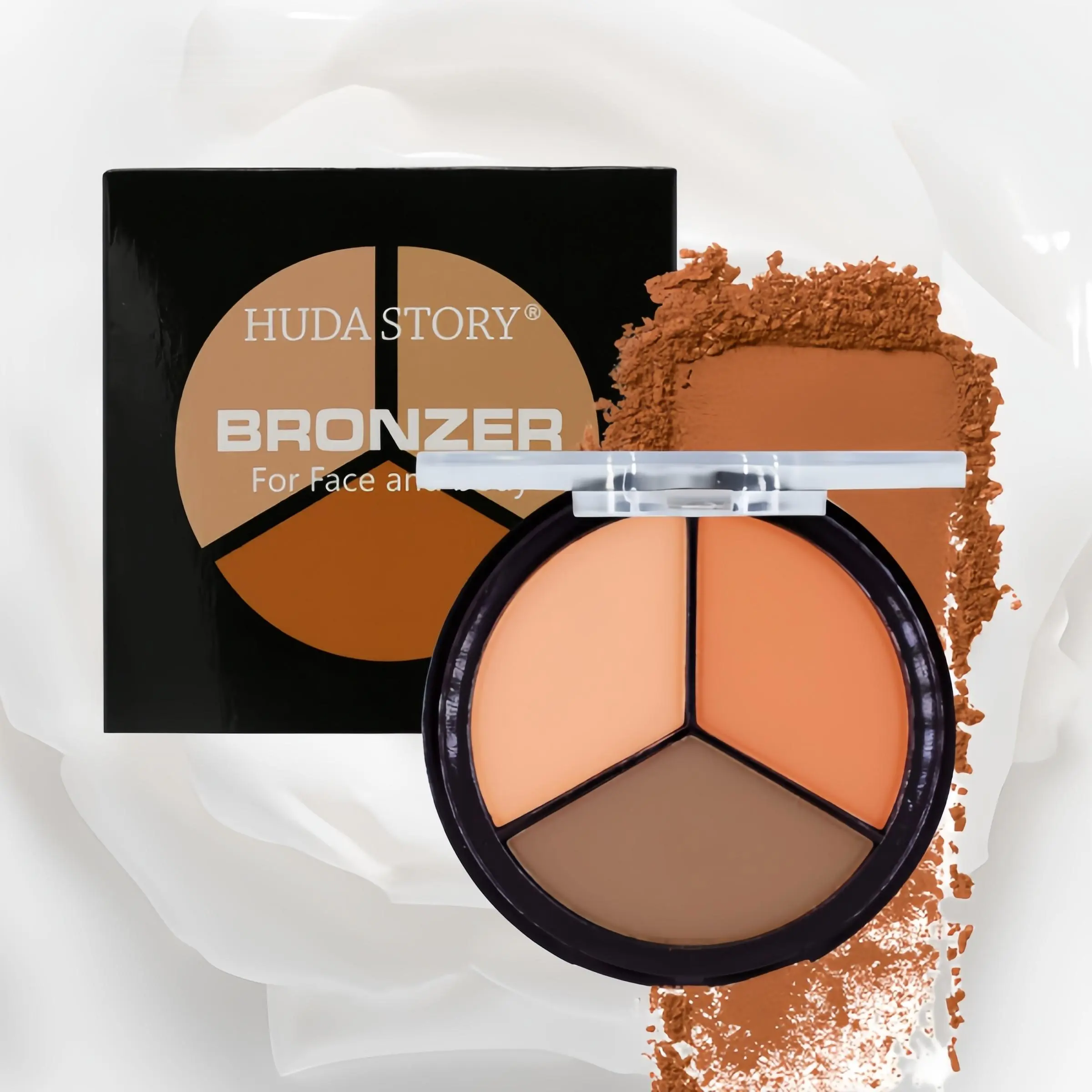 Tri-Color Concealer, 3 IN 1 Color Correcting Concealer Cream with Brush, Face Cream for Contour & Highlight, Conceals Dark Circles Blemish, Moisturizing & Long Lasting Foundation Makeup
