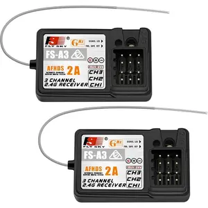 FS-A3 3CH Receiver 2.4G AFHDS 2A for FS-GT5 FS-GT2E FS-GT2F FS-GT2G FS-iT3B FS-iT3C Transmitter (2 PCS)