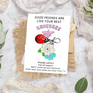 1-100pcs Mini Chrysanthemum and Insects Keychain Mixed Colors Set, DIY Encouragement Cards Kit, Thoughtful Gift for Dad