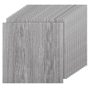 36PCS 12x12 Inch Vinyl Floor Tiles Grey Wood Peel and Stick Floor Tile Waterproof Self Adhesive Floor Tile Peel and Stick Bathroom Floor Cover 35 Sq.Ft Tiles Sticky Floor Tiles for Bedroom
