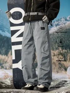 Men's Winter Outdoor Thick Ski Pants, Athletic Activewear, Waterproof Insulated Windproof Design, Suitable for Men and Women Fall Winter Hiking