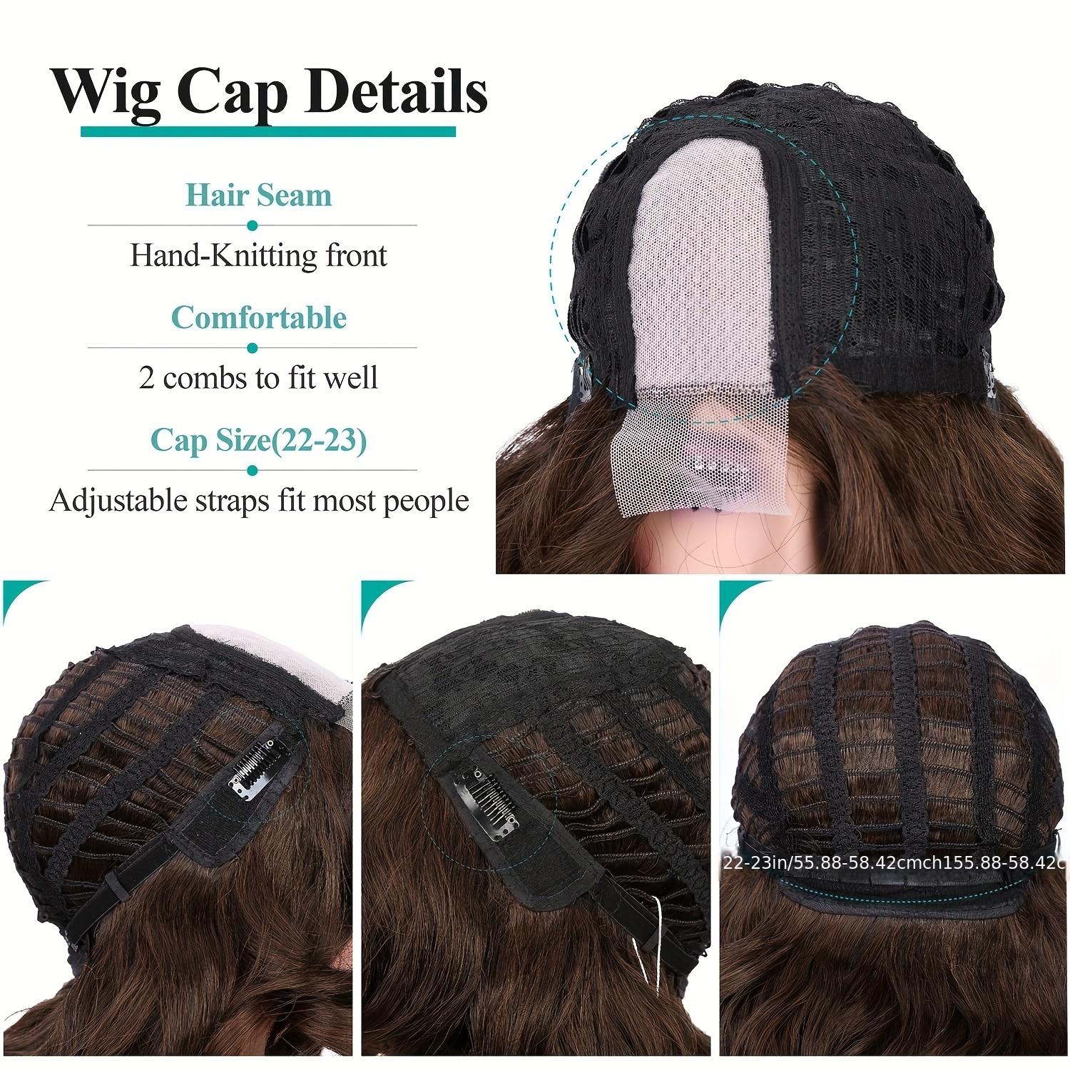 [Elegant Bob Wig] Short Body Wavy Wig Curly Loose Wave Wigs Big Curly Lady Side Part Shoulder Length Wigs Synthetic Elegant Bob Wavy Wig for Women