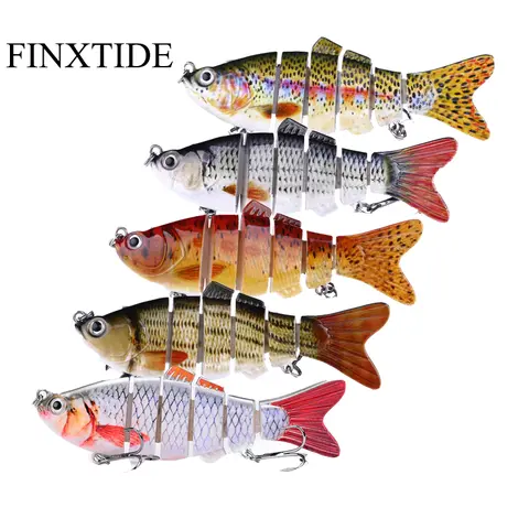 FINXTIDE 3/5PCS/Set Fishing Lures for Bass Trout 1.4~3.9" Multi Jointed Swimbaits Slow Sinking Bionic Lifelike Swimming Bass Freshwater Saltwater Bass Fishing baits Kit Dealsforyoudays,Torpedo Top Water Fishing Lure Fishhooks for Halloween Gift