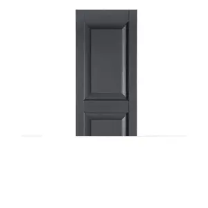 212 MAIN Premier Raised Panel Exterior Window Shutters with Center Mullion, IR521543007 Dark Gray Decorative Shutters for Exterior Use - 15 x 43 in.