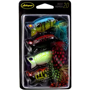Arbogast Hula Popper 2.0 4-Piece Variety Pack
