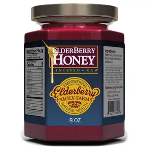 Elderberry Infused Raw Honey