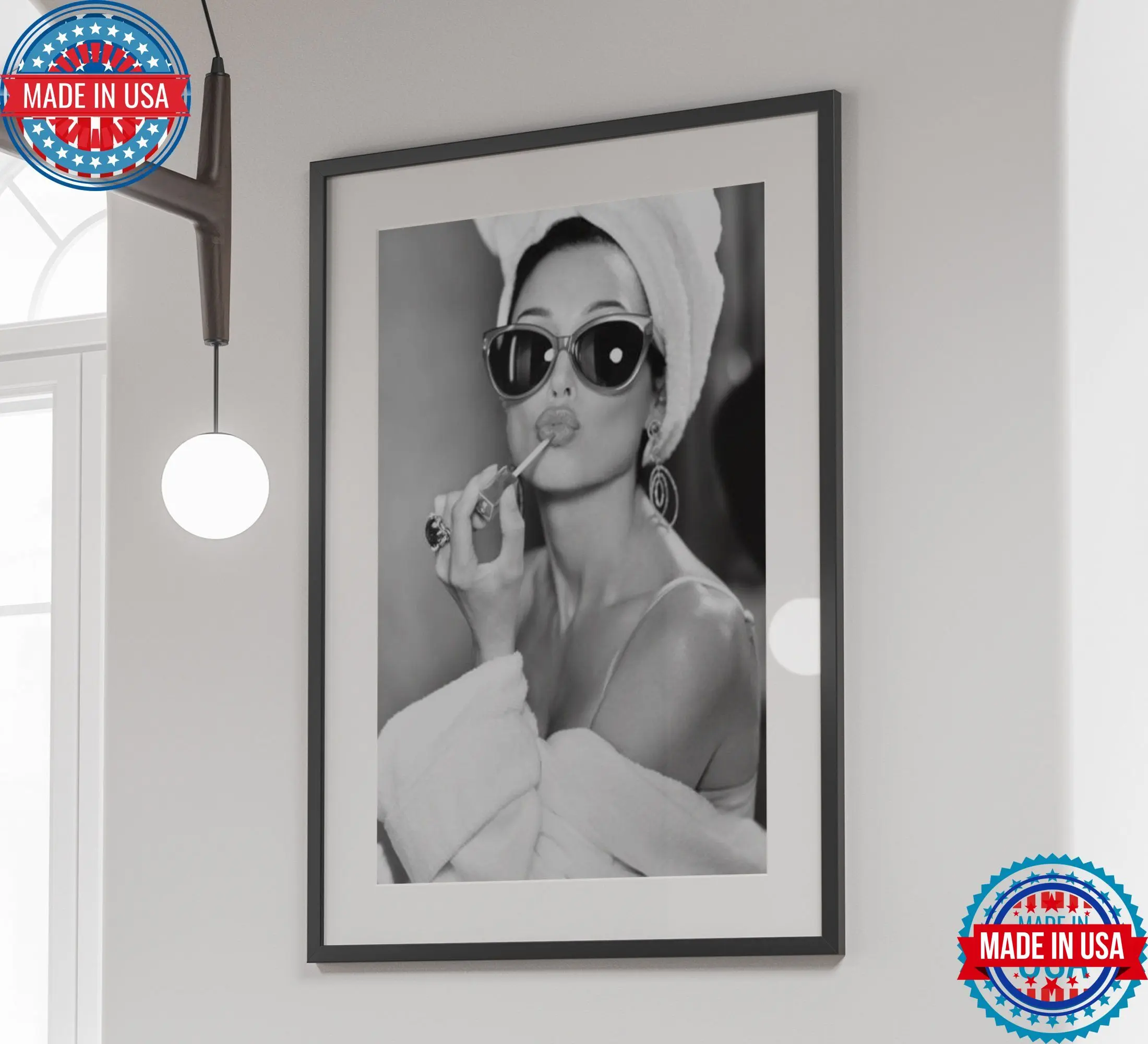 Audrey Hepburn Lipstick, Fashion Wall Art, Vintage Photo, Audrey Hepburn Poster, Old Hollywod Decor, Feminist