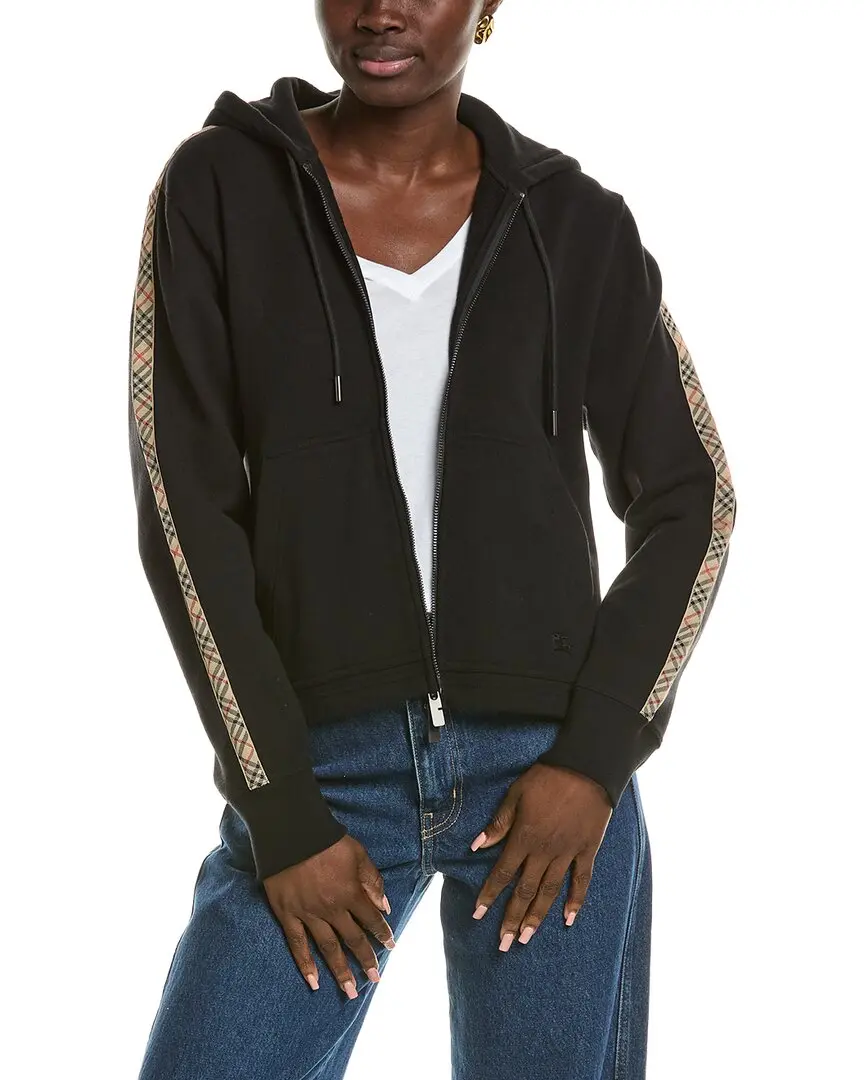 Burberry Check Tape Zip Hoodie