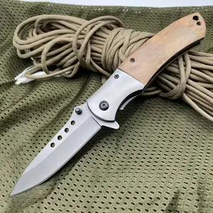 Premium Natural Wood Handle Folding Knife | Lightweight EDC Utility Tool with Deep Carry Clip | Outdoor Camping Pocket Knife