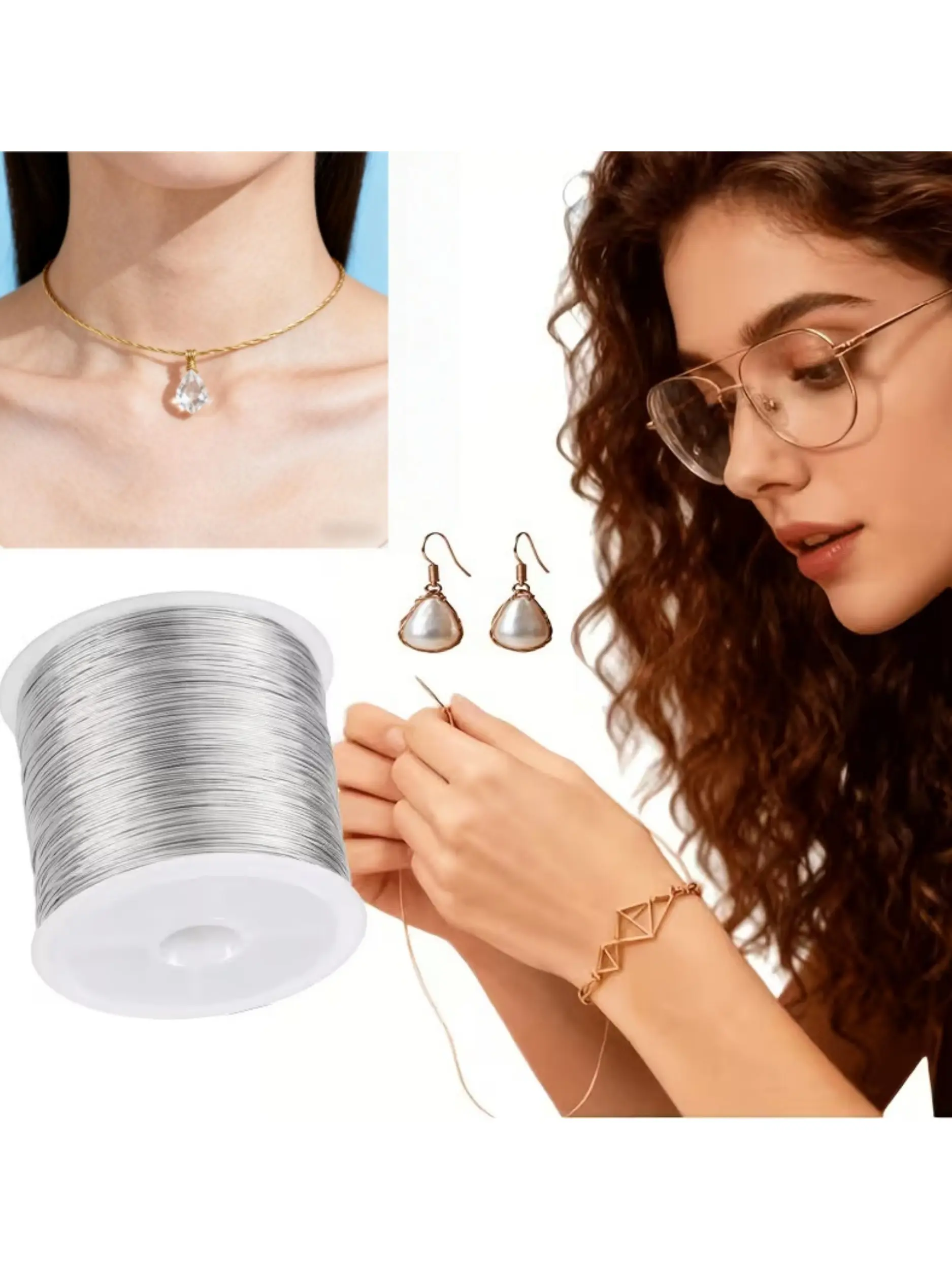 Jewelry Making Wire Roll, Beaded Necklace Bracelet Craft Material, Durable Metal Wire, Essential Jewelry Crafting Supplies, Jewelry Wire For Jewelry Making