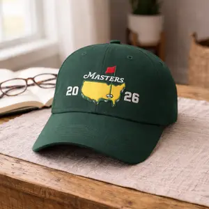 Golf Club Masters Embroidered Washed Hat - Golf Minimalist Embroidered Cap Merch - Casual Wear Washable Material Versatile for Everyday Use -  Gifts