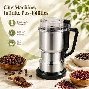 300w Multifunctional electric grinder Coffee Bean Grinding Machine,Plug and Play Stainless Steel Home Mill,Multi-Function Grinding Tlools,Househlod Kitchen Appliances Springtok Espresso Maker