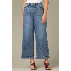 Gracie Skyrise Double Side Seam Wide Leg Jeans with Stitch Detail