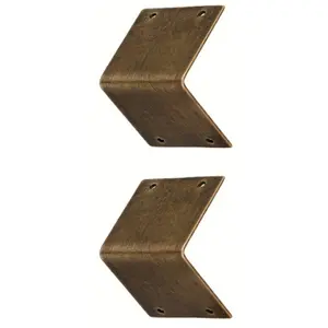 2 Piece Copper Wood Box Corner Protectors, Customizable Desktop Protection Corners, Furniture Connection Pieces, Durable and Stylish Design