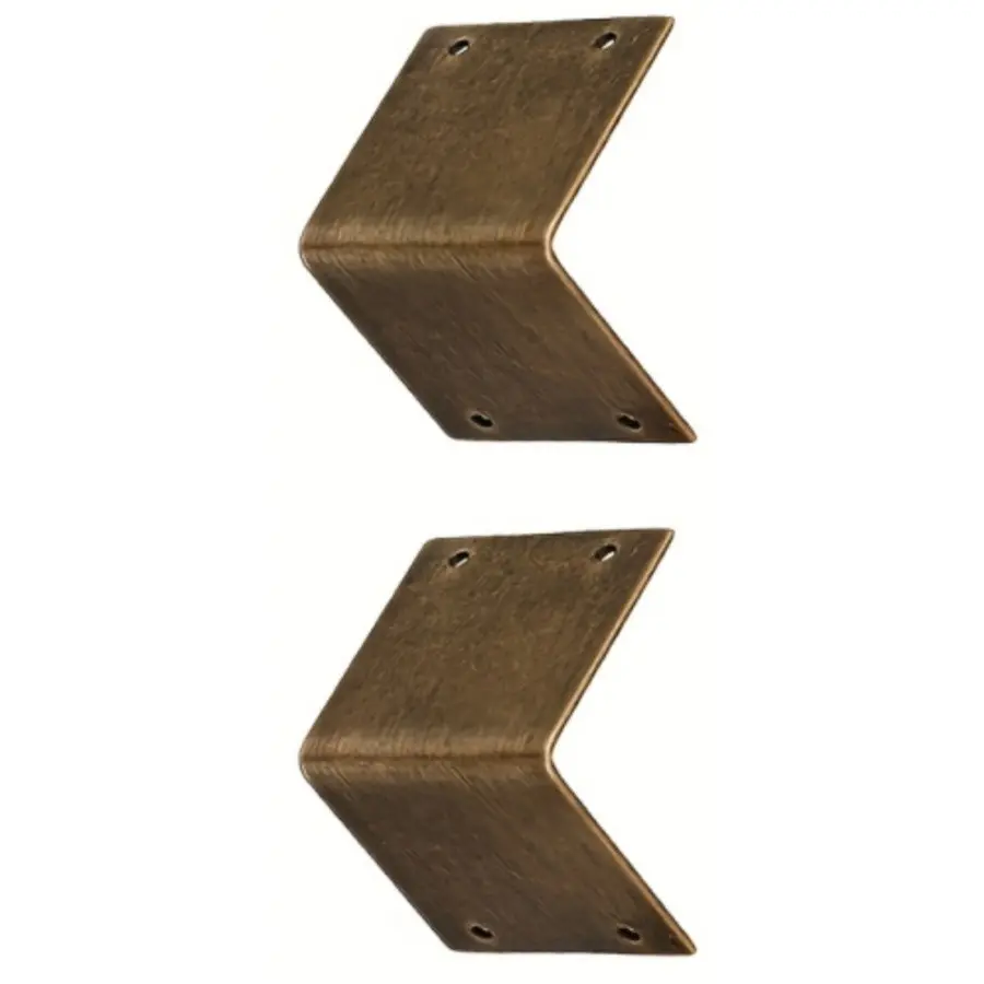 2 Piece Copper Wood Box Corner Protectors, Customizable Desktop Protection Corners, Furniture Connection Pieces, Durable and Stylish Design