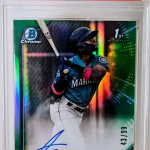 Luis Chevalier - 2022 Bowman Chrome Prospect Autographs Green  Refractor PSA 9