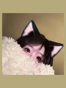 Cat Ear Headband, Anti-Slip Cosplay Hair Accessory, Cute Fluffy Plush Cat Ears, Lolita Style, All Seasons Wear, No Choking Hazard