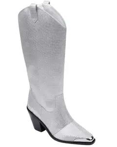 Daniel Diamond Women's Women'S North Jewel Cave Tall Western Boot Snip Toe - Dd3010-Silver