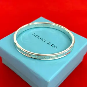 Pre-owned Tiffany & Co. Sterling Silver 925 (Ag925) Small Leather Goods TIFFANY&Co. Silver925 Bangle