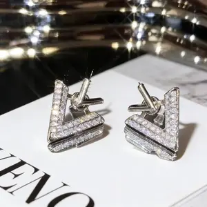Elegant V-Shaped Ear Jacket Earrings for Women - Detachable V-Letter Design | Perfect for Valentine’s Day & Banquets | Women’s Versatile Statement Earrings