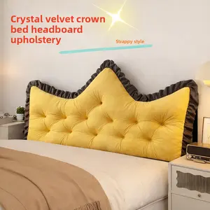 Princess-style headboard cushion for student dormitory, waist-protecting sofa backrest, large soft cushion with fixed straps pillow use multi