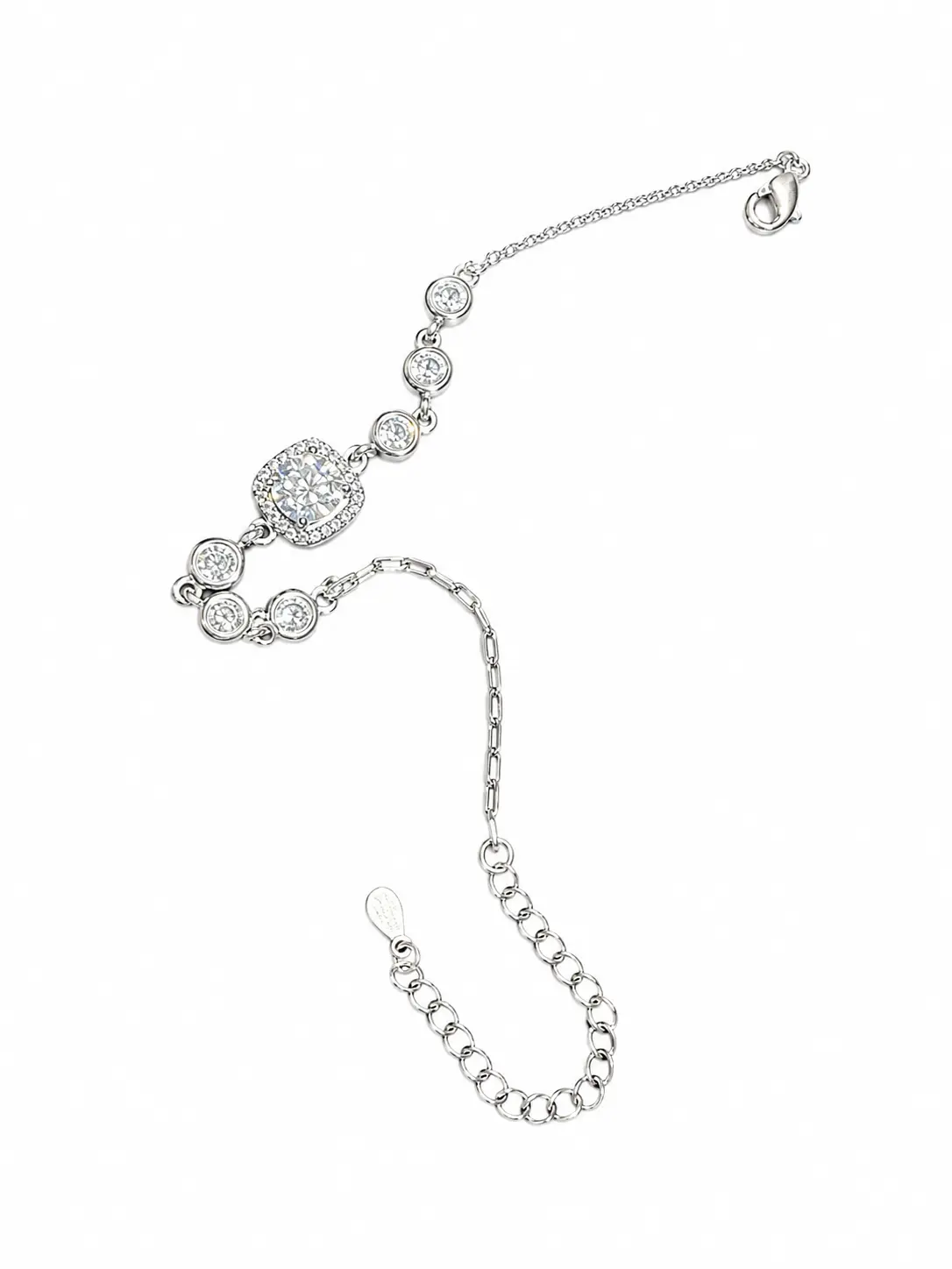 Round Cut Moissanite Bracelet, GRA Certificate
