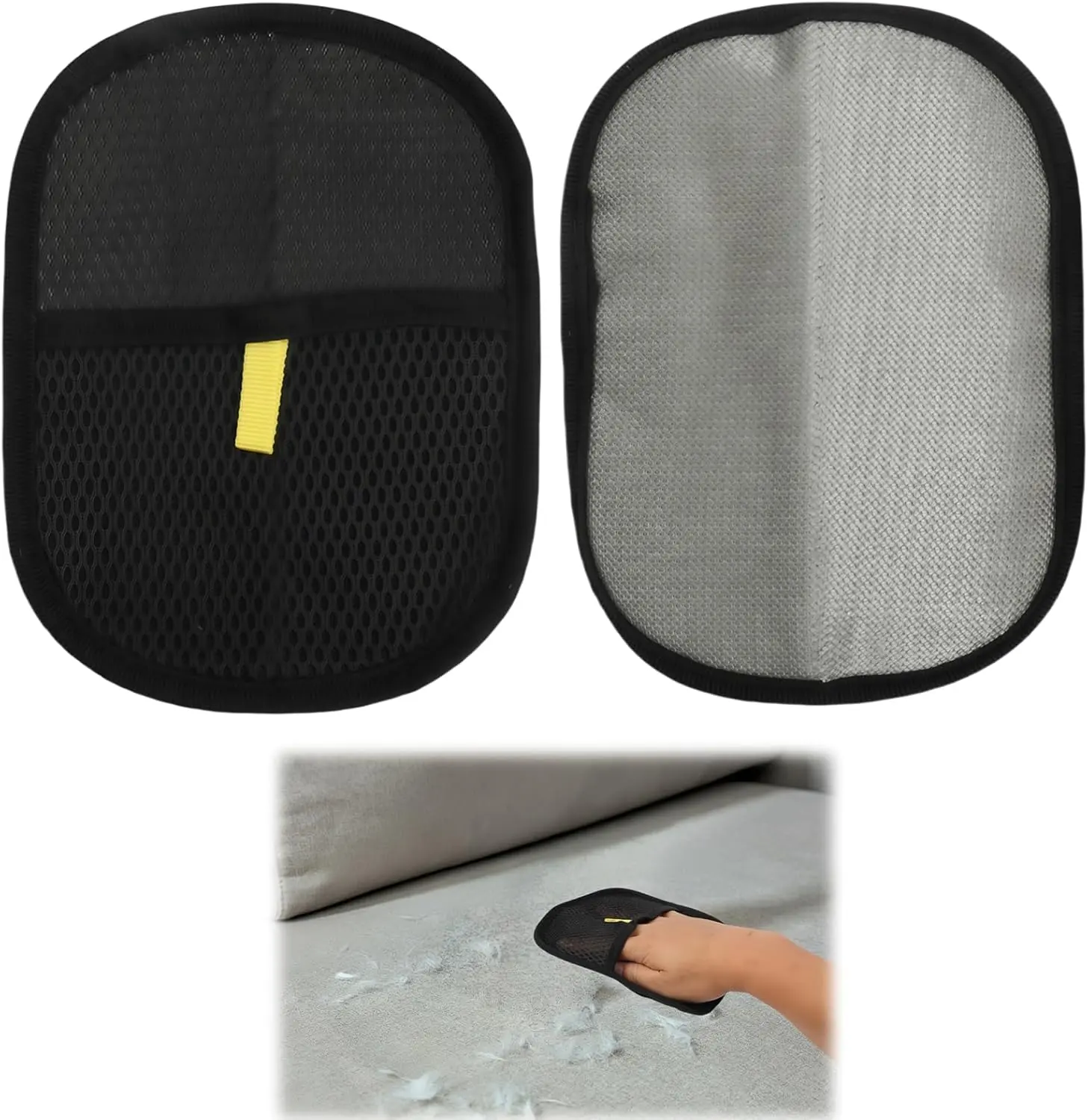 Pet Static Hair Removal Gloves Reusable Lint Brush Dust Scraper Mitt for Couch Carpet Furniture Bedding US