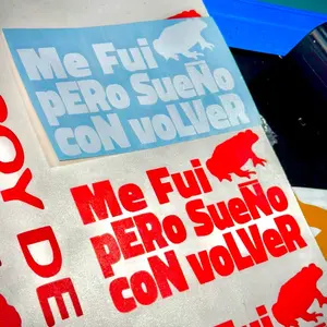 Me Fui, pERo SueÑo coN voLVer - Vinyl Sticker (Con Sapo concho)